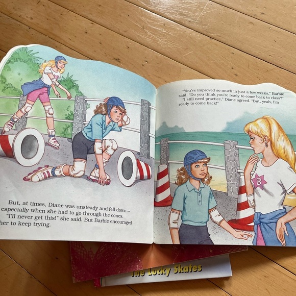 Vintage Barbie Paperback Little Golden Books 1990’s + The Lucky Skates HC - Picture 8 of 11